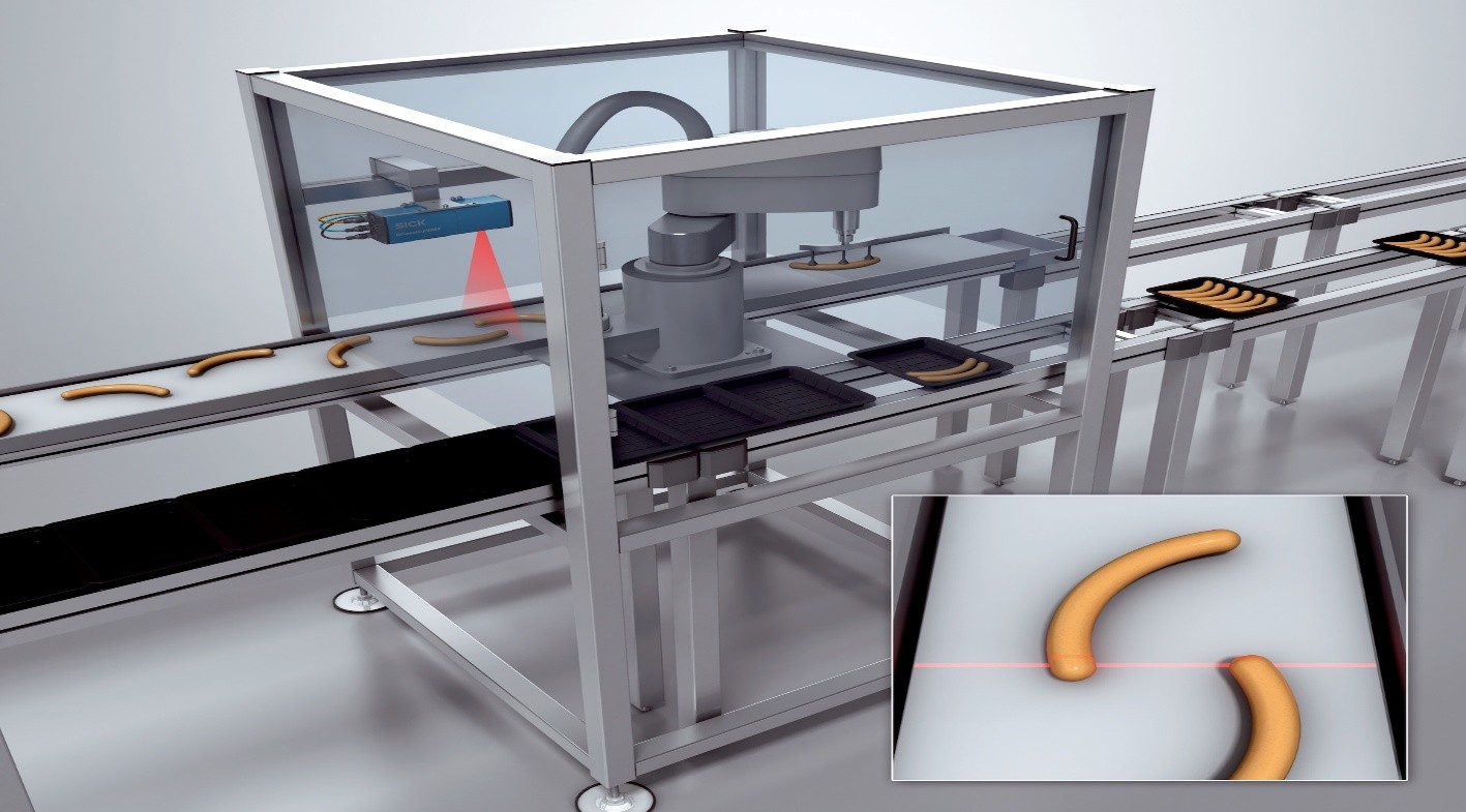 GIẢI PHÁP PHÁT HIỆN THỰC PHẨM TRÊN BĂNG TẢI BẰNG 3D BELT PICK CỦA SICK