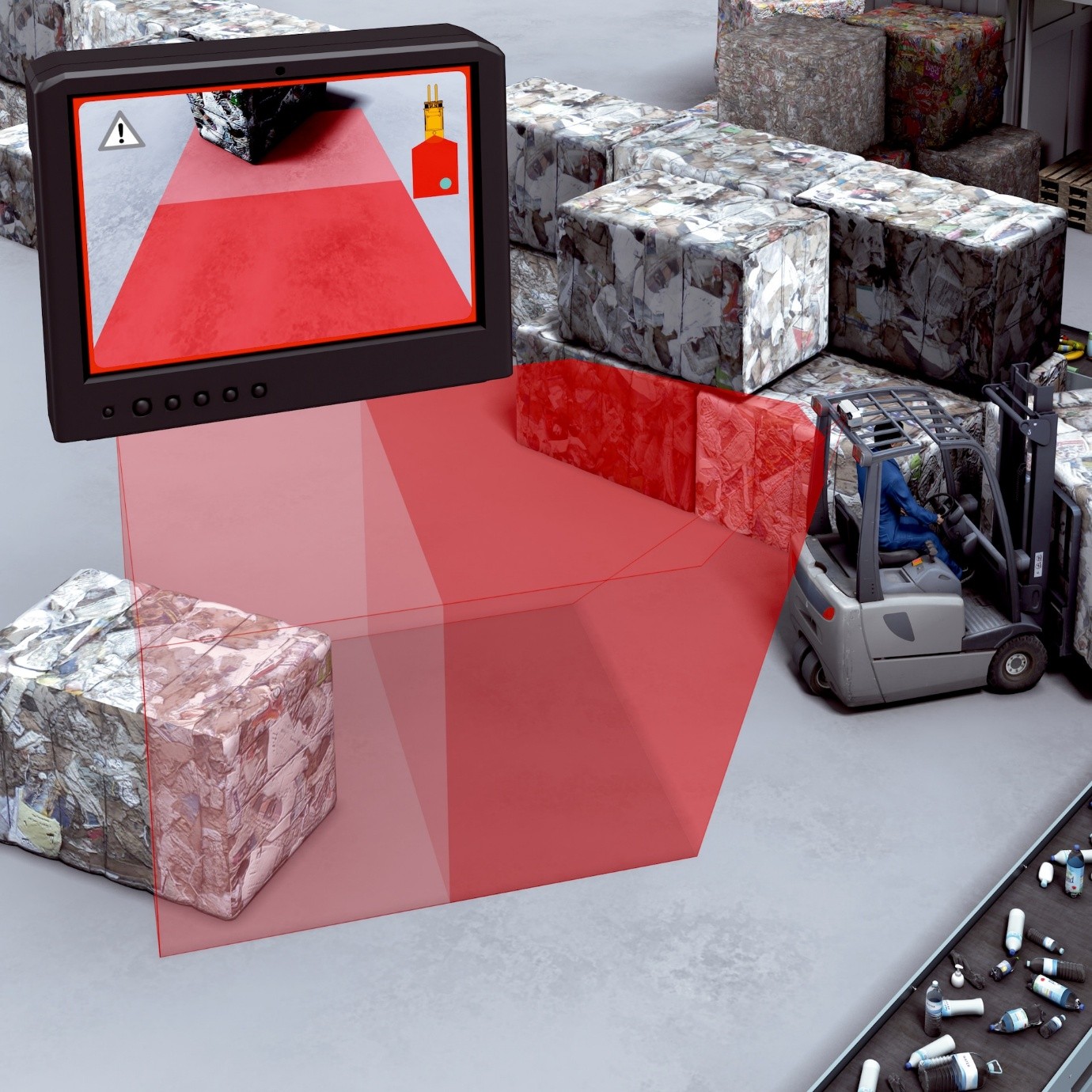 GIẢI PHÁP CẢNH BÁO VA CHẠM CỦA SICK CHO XE CÔNG NGHIỆP & TÁI CHẾ