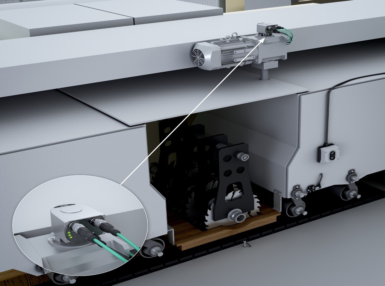 GIẢI PHÁP ĐIỀU CHỈNH CHIỀU CAO CỤM ÉP MÁY CƯA ĐA LƯỠI BẰNG ENCODER TUYỆT ĐỐI ĐA VÒNG SICK